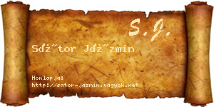 Sátor Jázmin névjegykártya